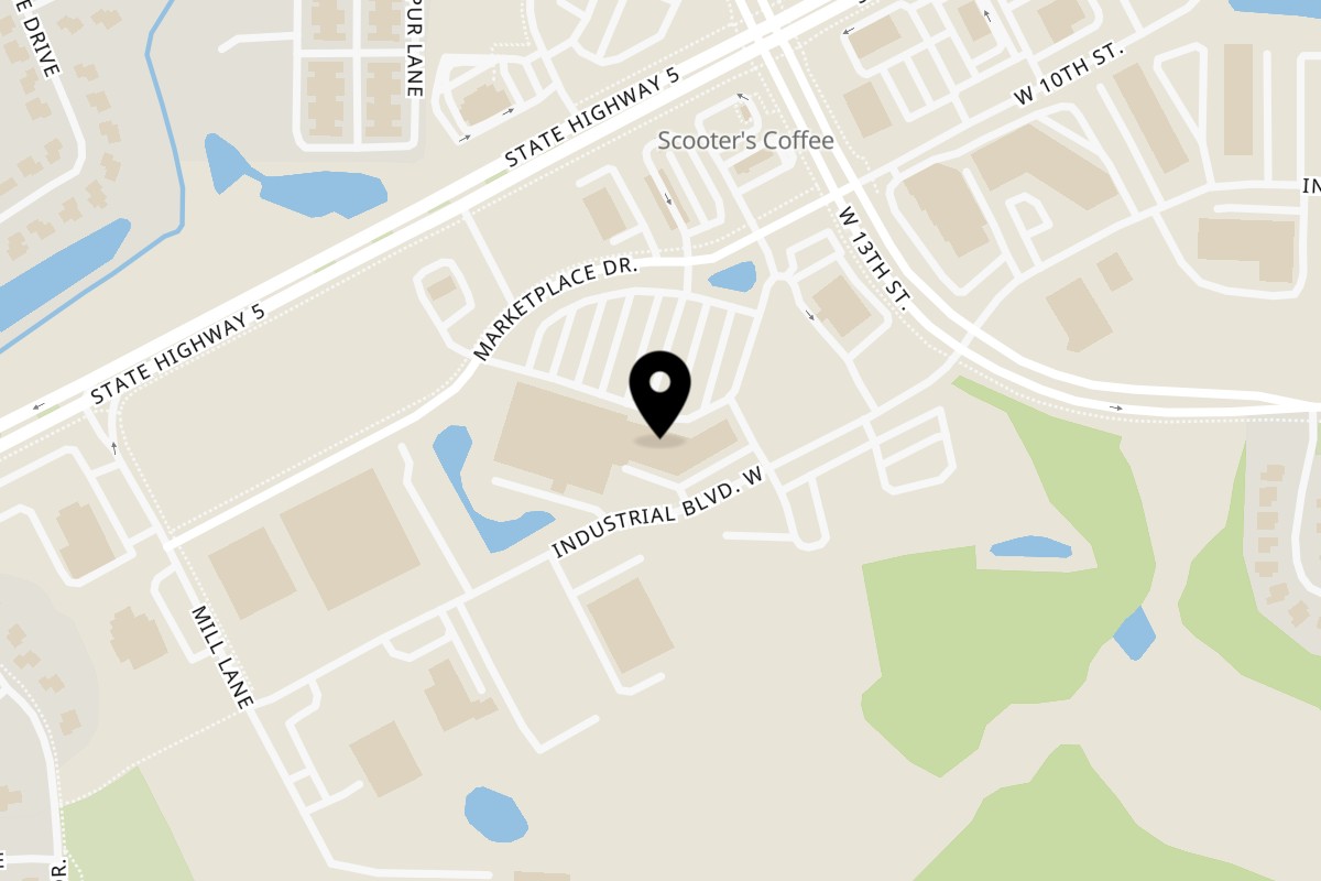 Map showing the location of Sizzle Street on 813 Marketplace Dr in Waconia